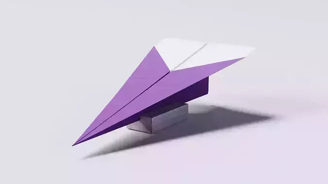 Paper Airplane 01 3D Model