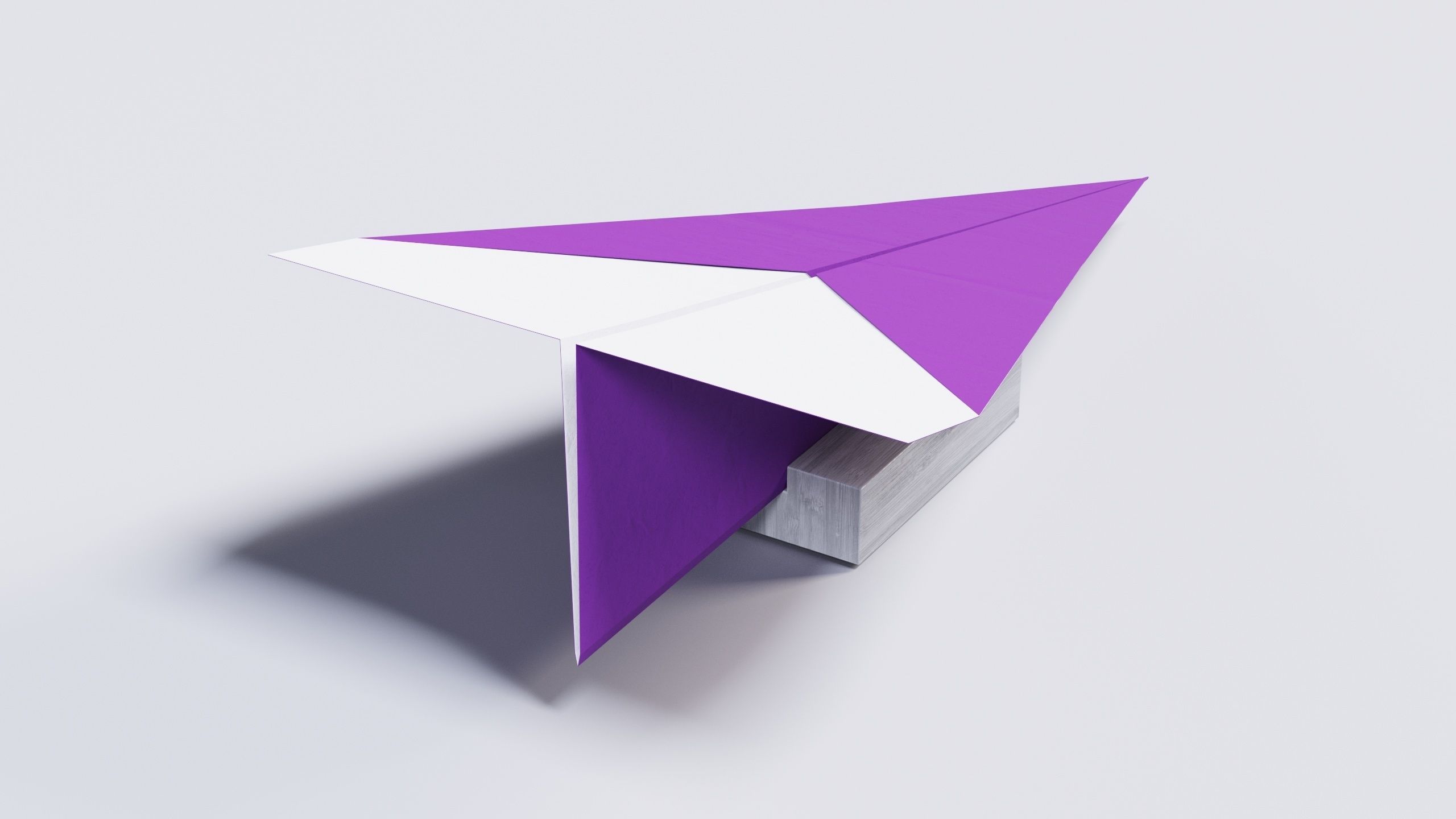 Paper Airplane 01 3D Model Low-poly 3D model_6