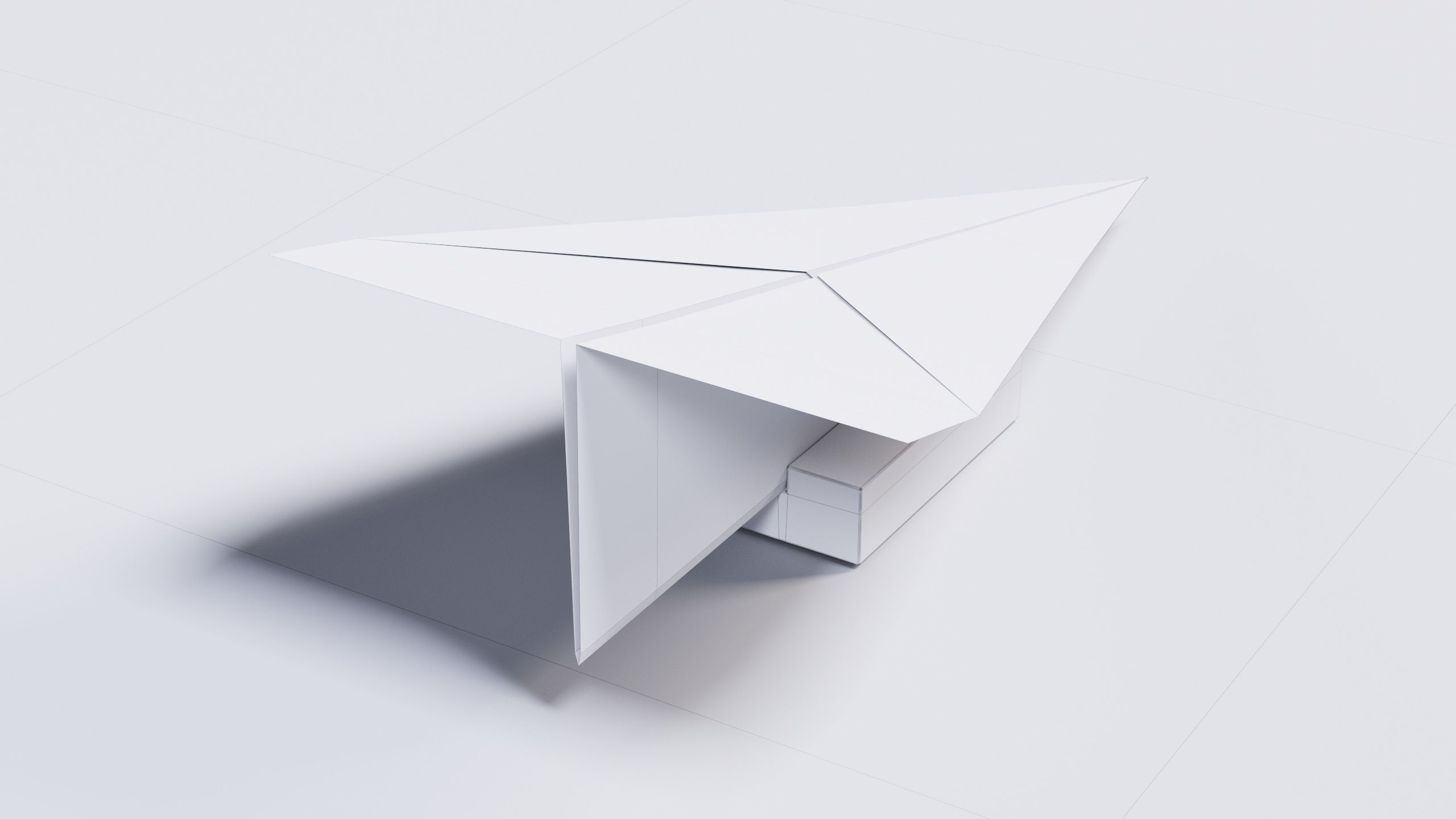 Paper Airplane 01 3D Model Low-poly 3D model_15