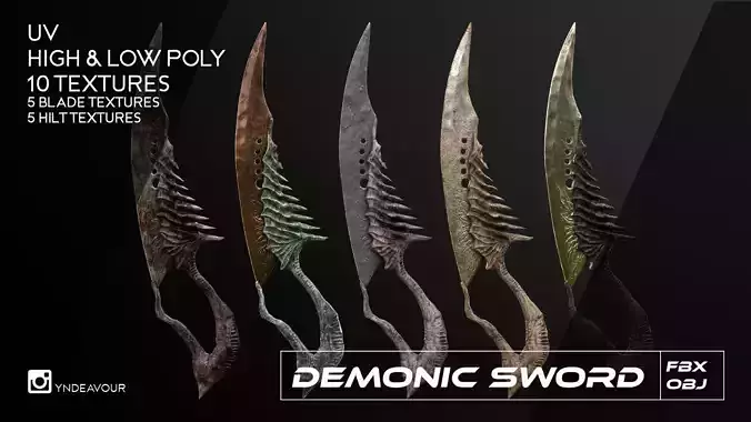Demonic Sword Demon Sword 3D model
