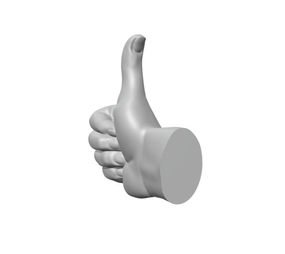 The okay sign - hand ok 3D print model_3