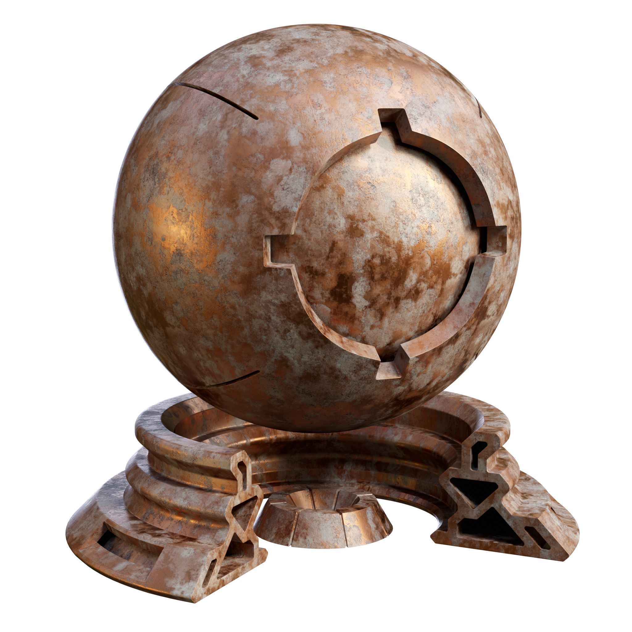 Plaster Patina Materials 03-04 - PBR - Seamless - 4k - SBSAR Texture_3