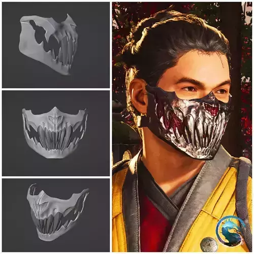 Scorpion mask from MK1 - Deferred Vengeance 3D print model