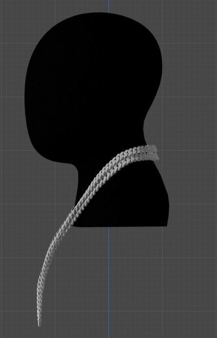 Explore the Future of Style with Our Cuban Chains Low-poly 3D model_1