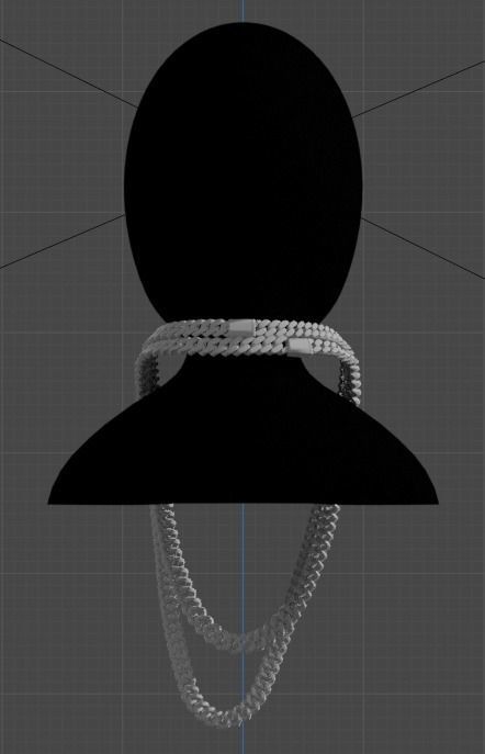 Explore the Future of Style with Our Cuban Chains Low-poly 3D model_2