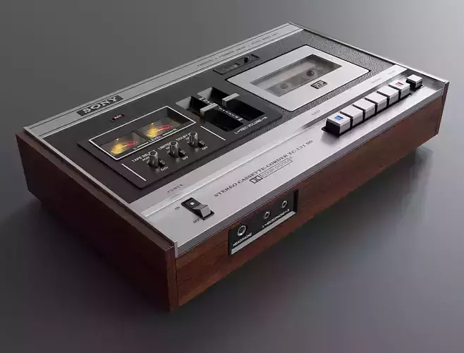 Vintage cassette deck 012 3D model