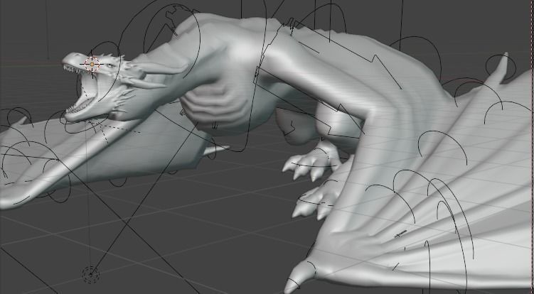 blener dragon 3d model 3D model_5