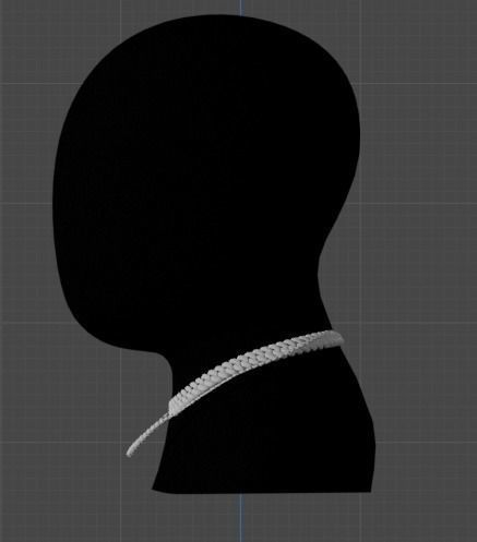 Style Statement with Our Cuban Chain Low-poly 3D model_1