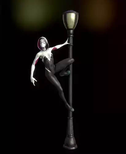 Spider Gwen 3D Model Low-poly 3D model