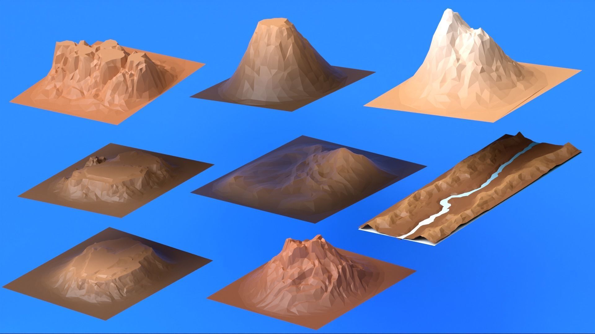 Low Ploy Landscape Pack Low-poly 3D model_14
