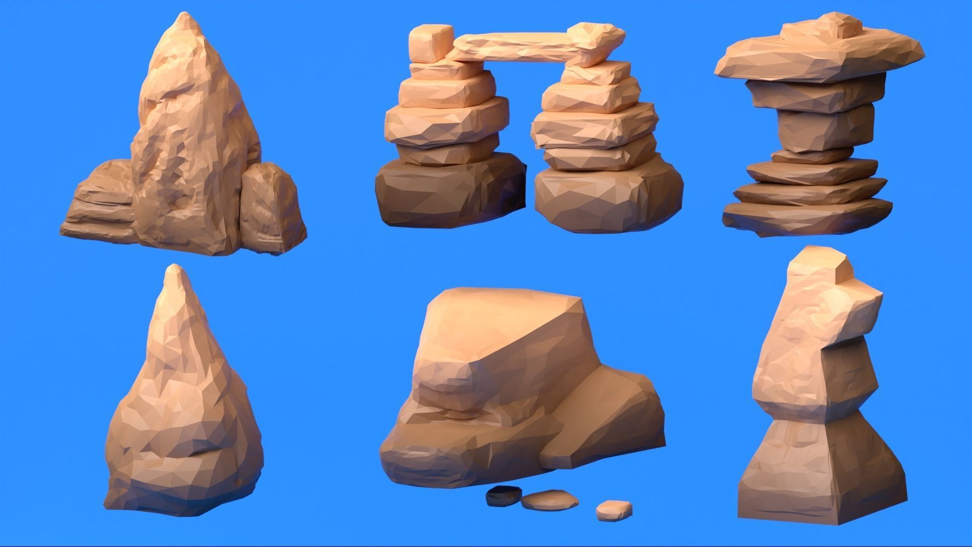 Low Ploy Landscape Pack Low-poly 3D model_4