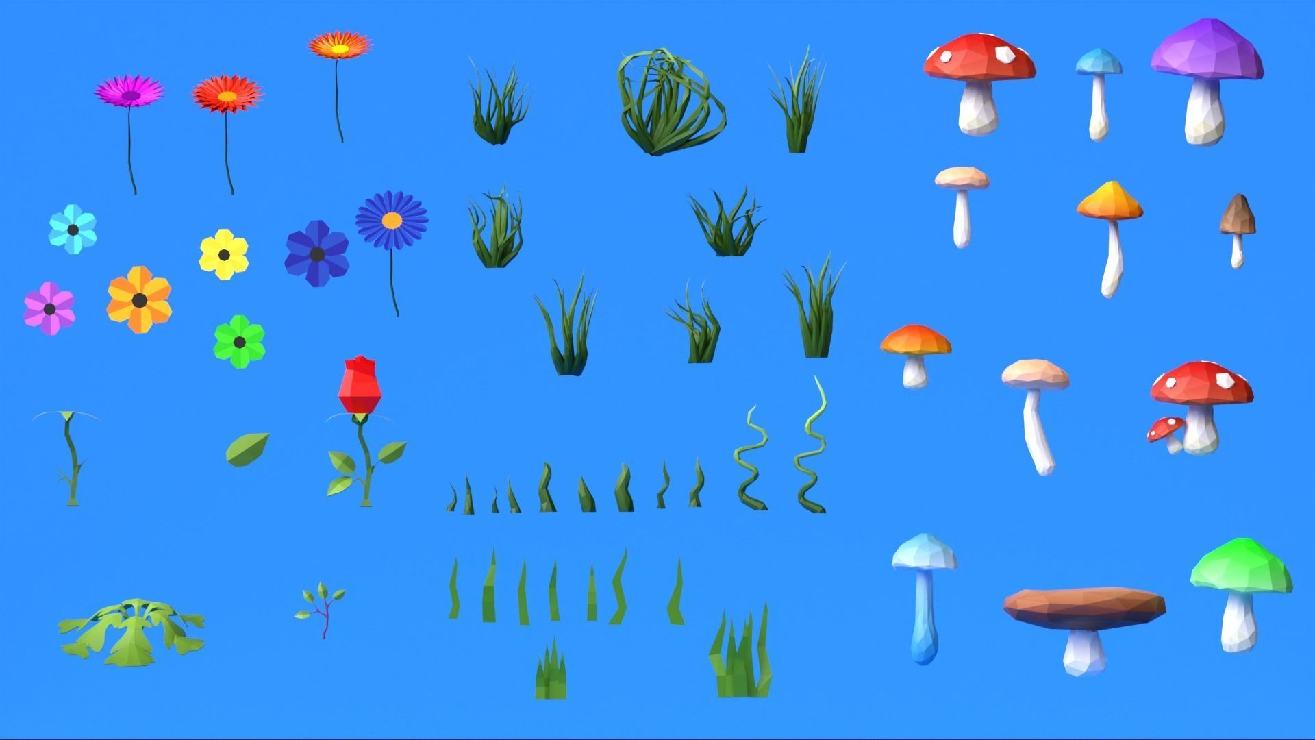 Low Ploy Landscape Pack Low-poly 3D model_6