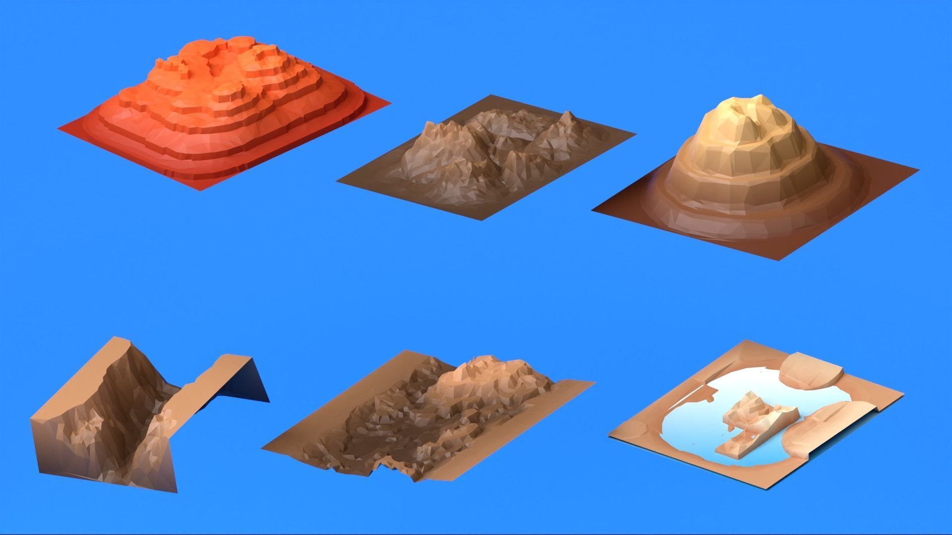 Low Ploy Landscape Pack Low-poly 3D model_10