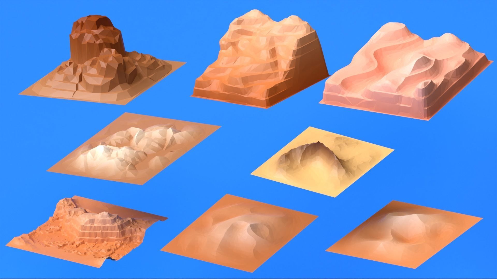 Low Ploy Landscape Pack Low-poly 3D model_13