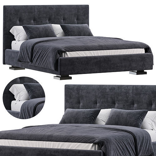 Max Capitonne Bed By Twils 3D model