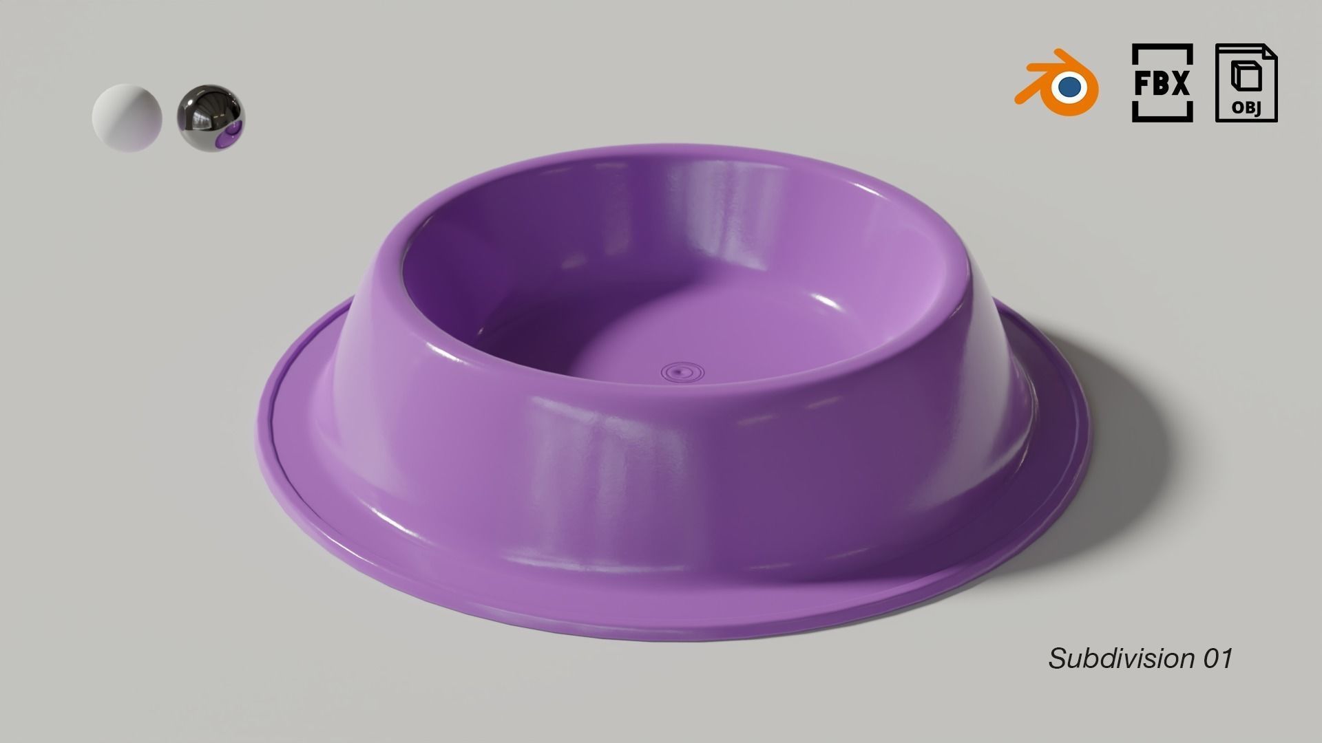 Dog Bowl 03 3D model_1