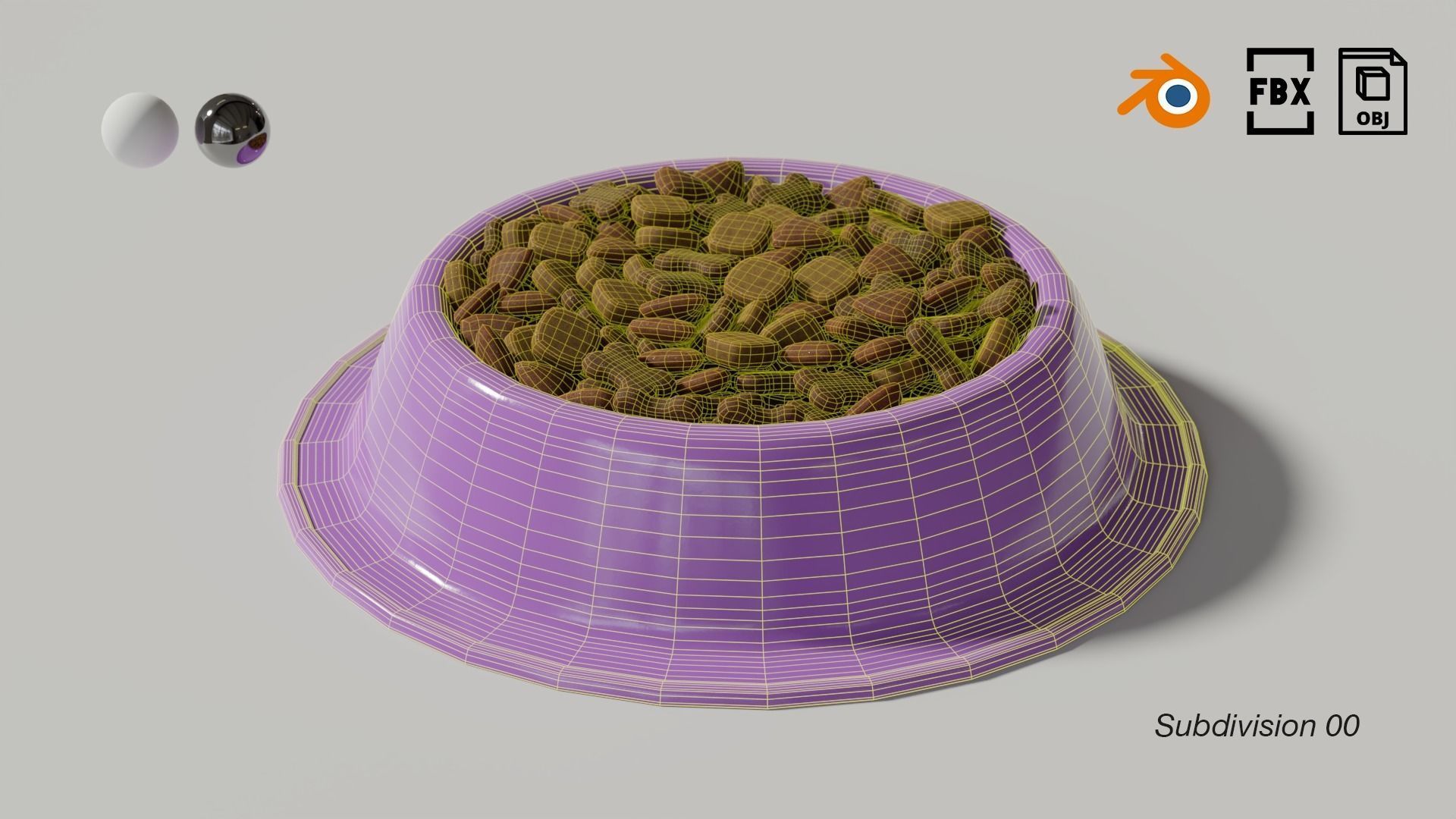 Dog Bowl 03 3D model_4
