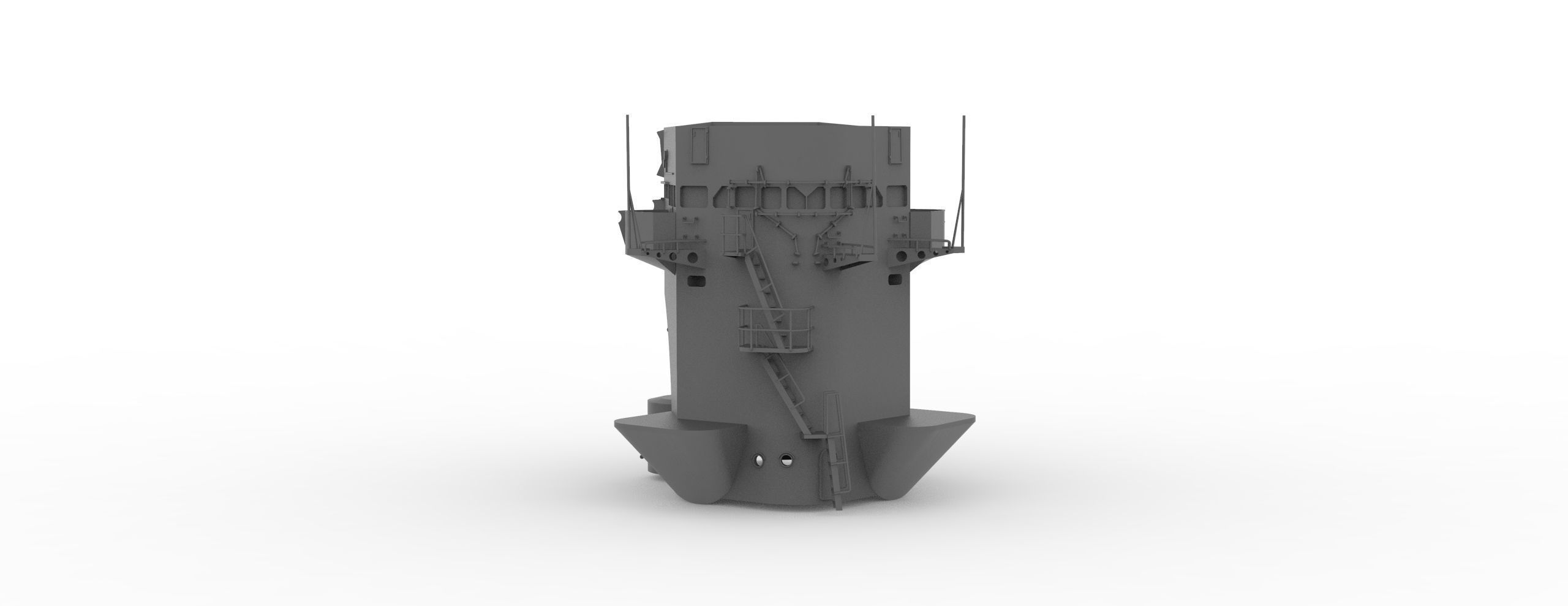 Yamato superstructure full 3D print model_66