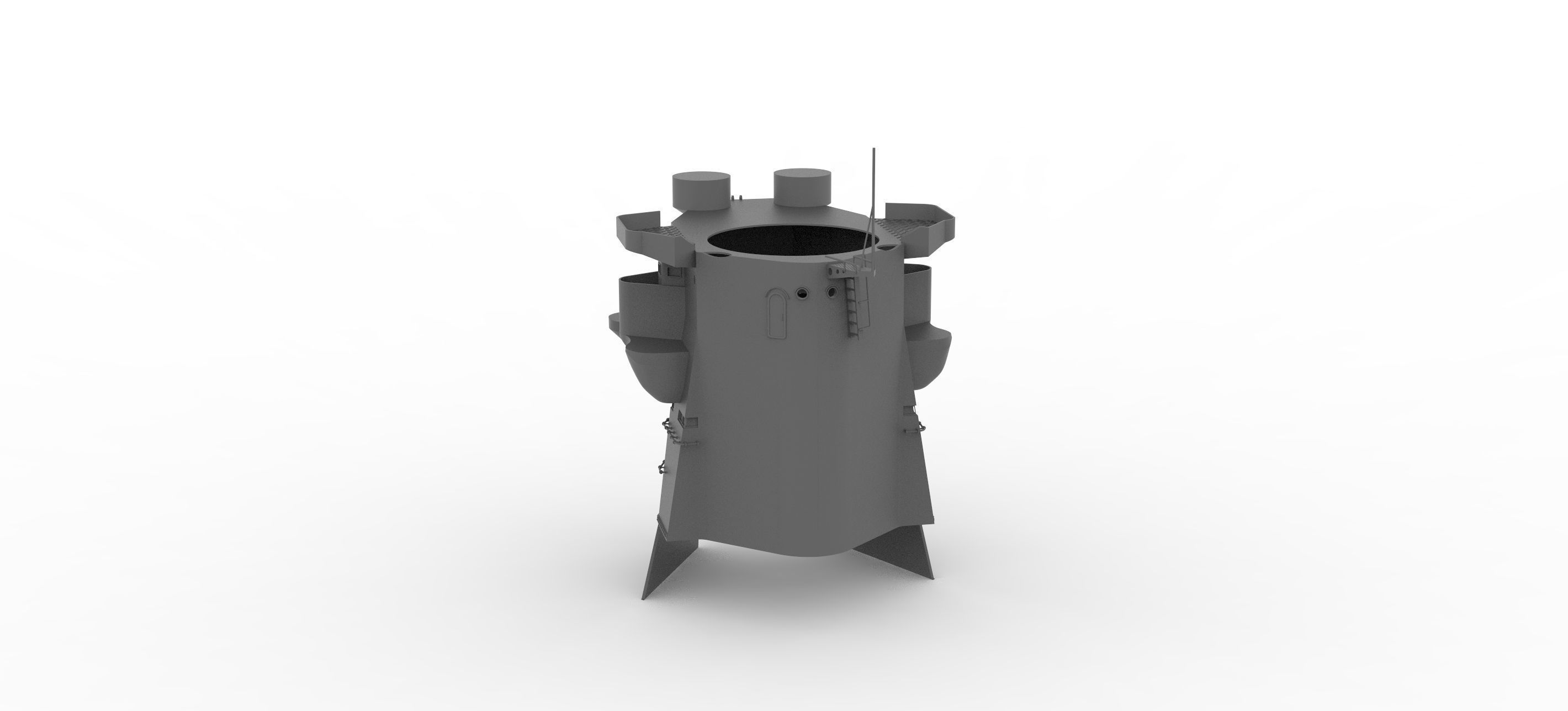 Yamato superstructure full 3D print model_37