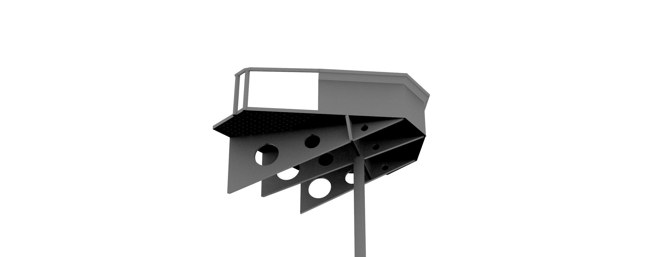 Yamato superstructure full 3D print model_52