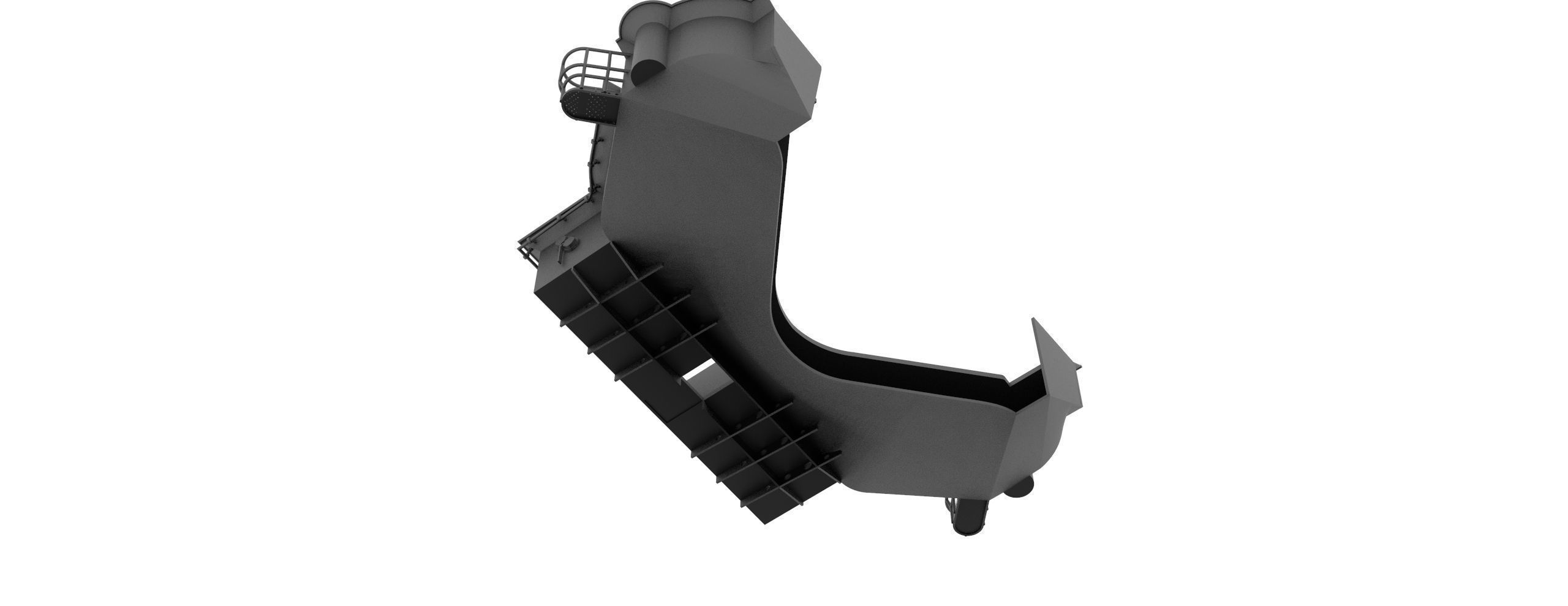 Yamato superstructure full 3D print model_47