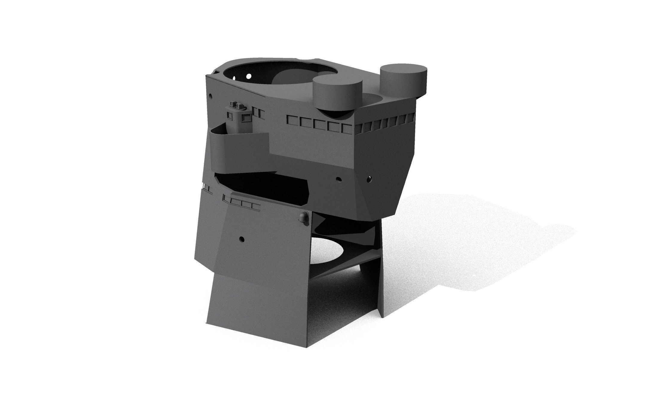 Yamato superstructure full 3D print model_36