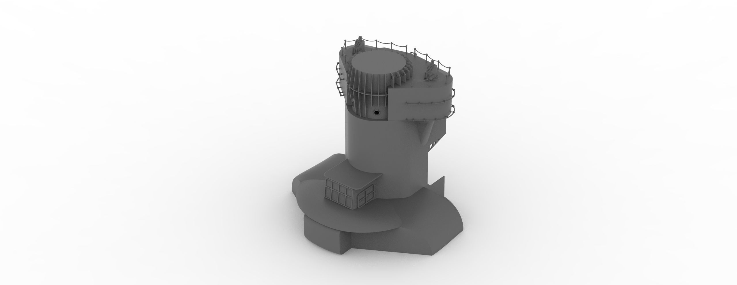 Yamato superstructure full 3D print model_92