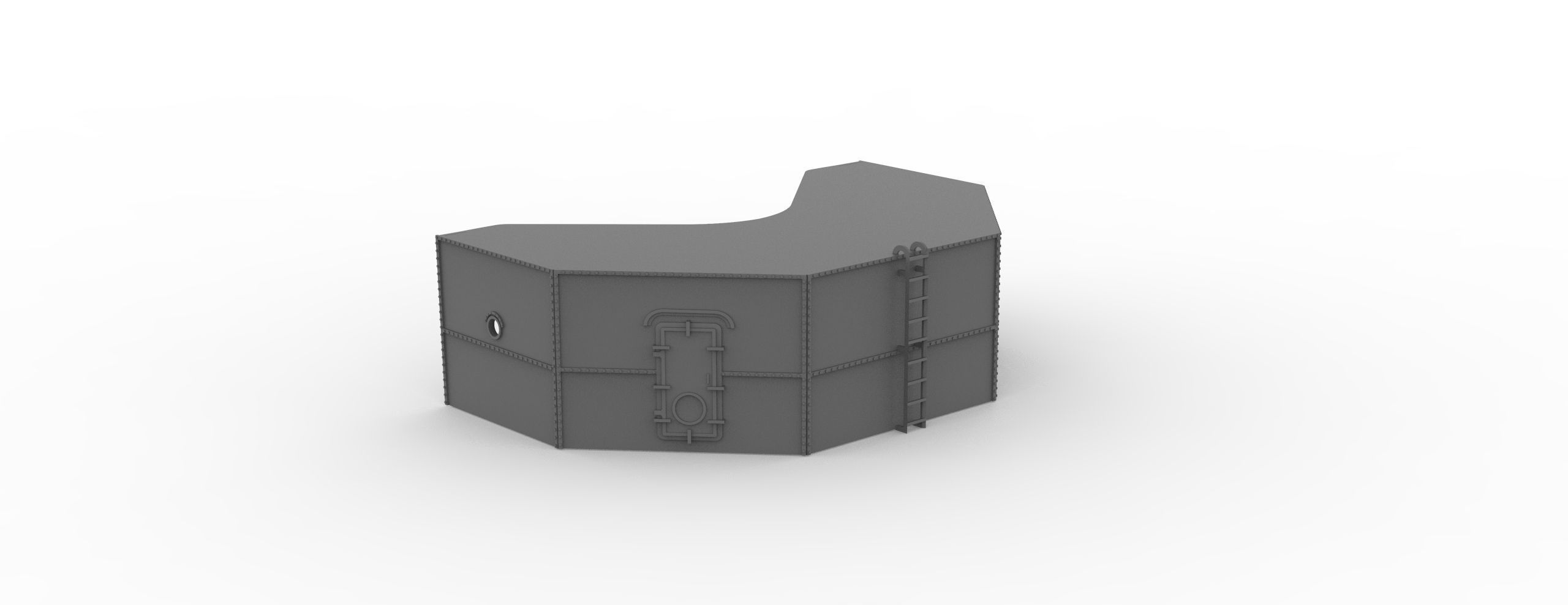 Yamato superstructure full 3D print model_29