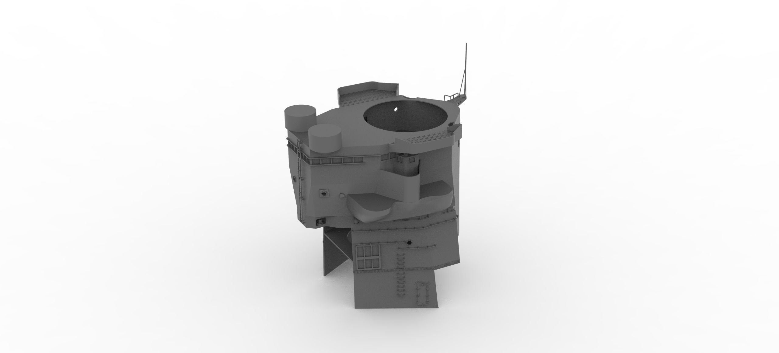 Yamato superstructure full 3D print model_35