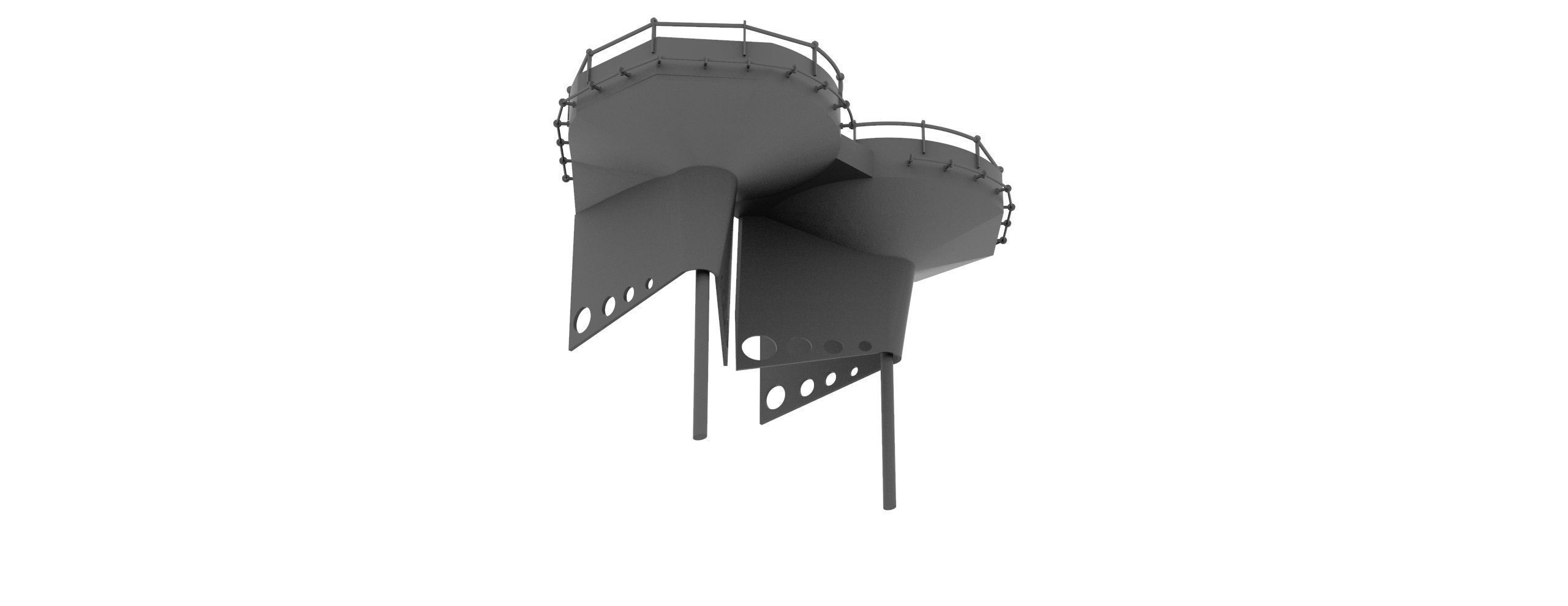 Yamato superstructure full 3D print model_97