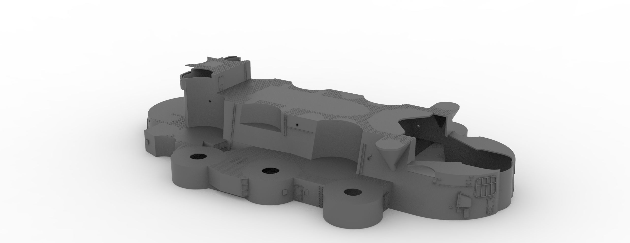 Yamato superstructure full 3D print model_8