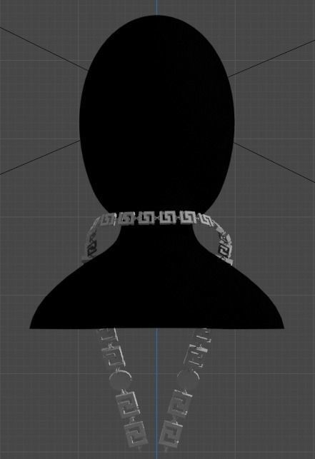 Explore the Future of Style with Our Cuban Chains Low-poly 3D model_2