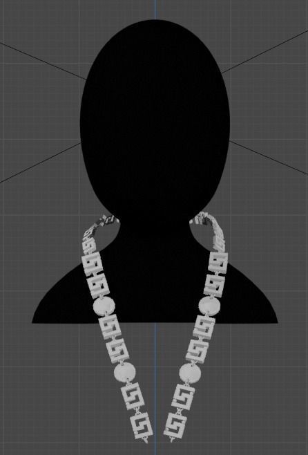 Explore the Future of Style with Our Cuban Chains Low-poly 3D model_1