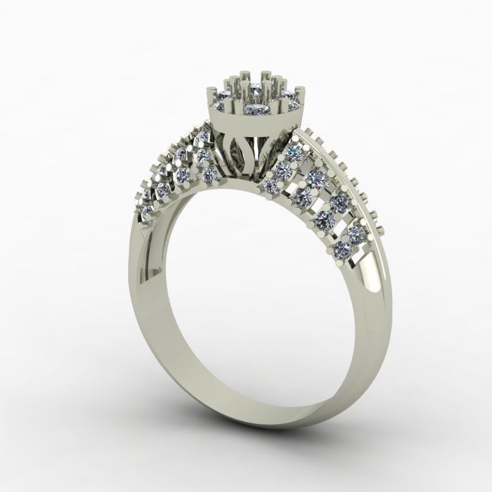 engagement daimond ring 3D print model_1