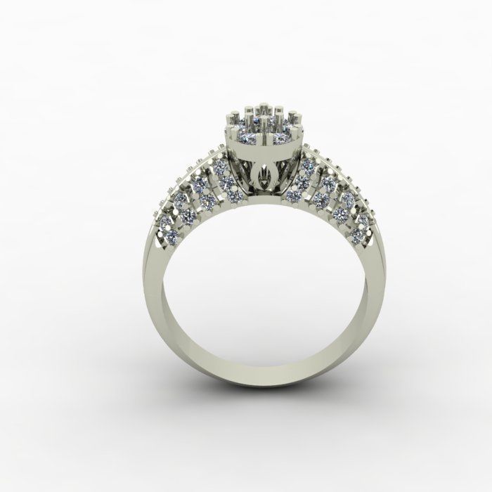 engagement daimond ring 3D print model_3