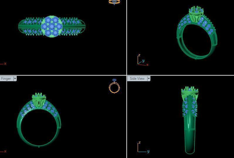 engagement daimond ring 3D print model_12