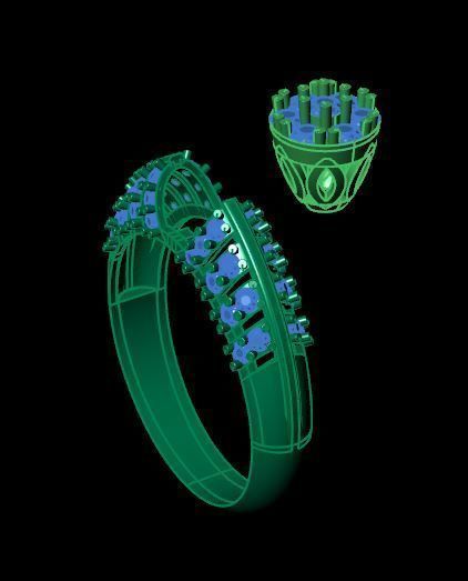 engagement daimond ring 3D print model_13