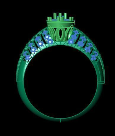 engagement daimond ring 3D print model_10