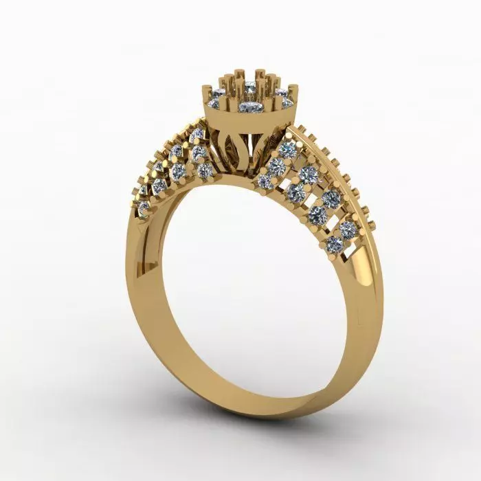 engagement daimond ring 3D print model_0