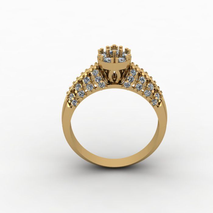 engagement daimond ring 3D print model_2