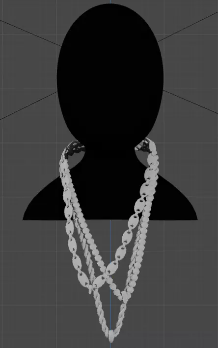 Cuban chain where Creativity and Fashion Come Together in 3D Low-poly 3D model