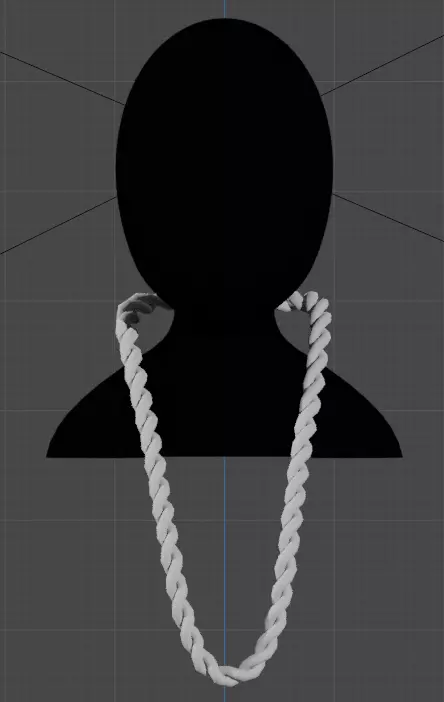 Transform your Style with the Cuban chains Low-poly 3D model