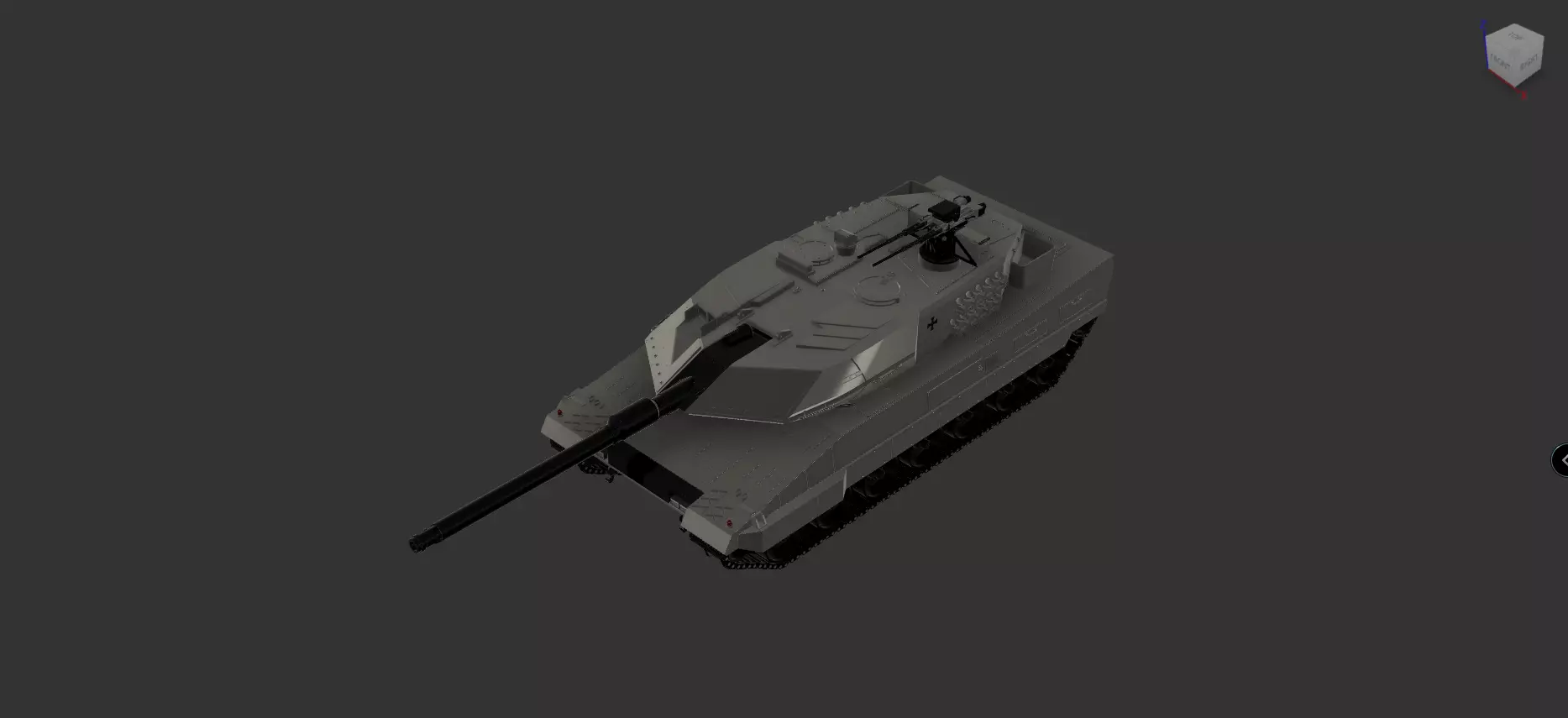 German Leopard 2A7 Low-poly 3D model