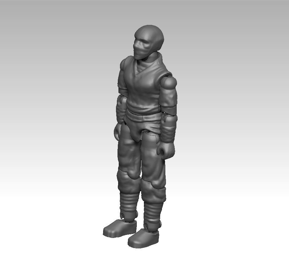 Storm Shadow - Gi Joe ARTICULATED ACTION FIGURE 100mm 3D print model_2