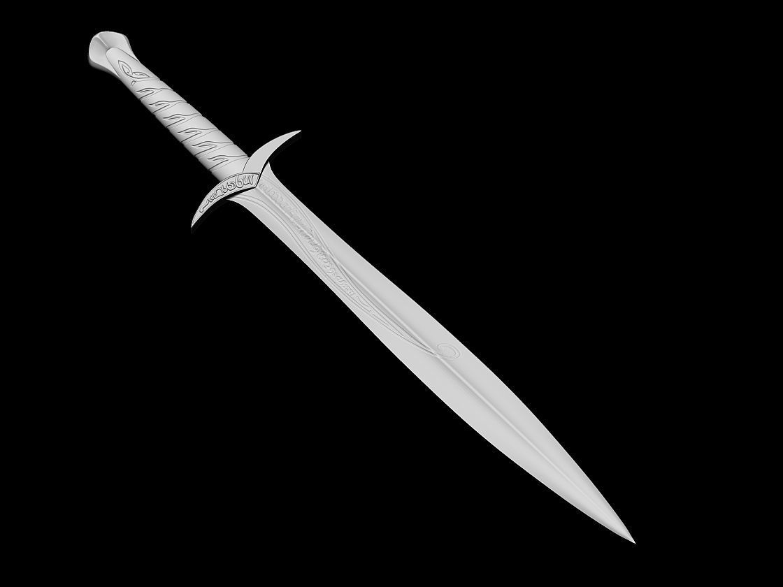 Frodo Bilbo Sword Sting lord of the rings 3D DIGITAL DOWNLOAD 3D print model_4