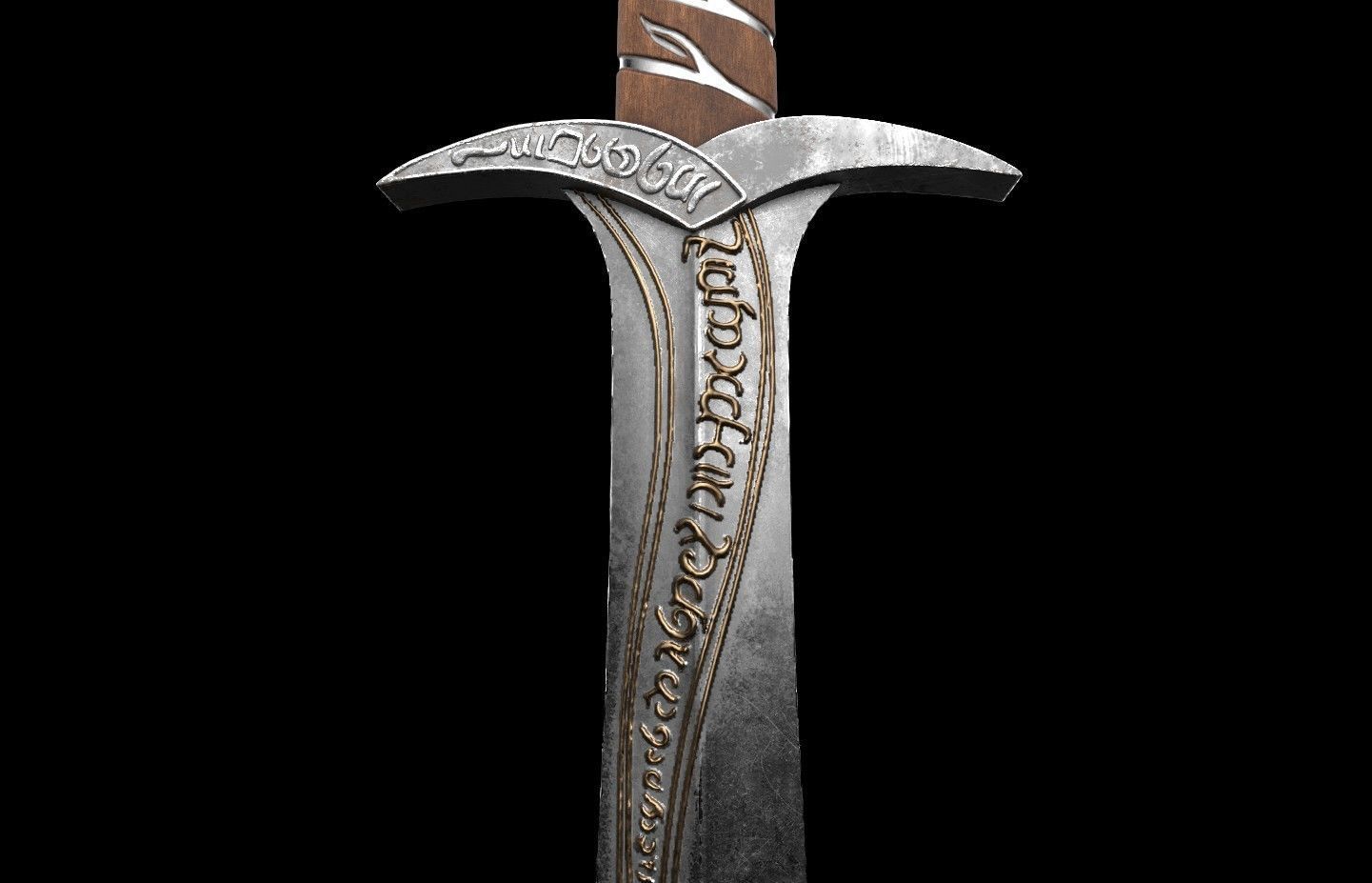Frodo Bilbo Sword Sting lord of the rings 3D DIGITAL DOWNLOAD 3D print model_2