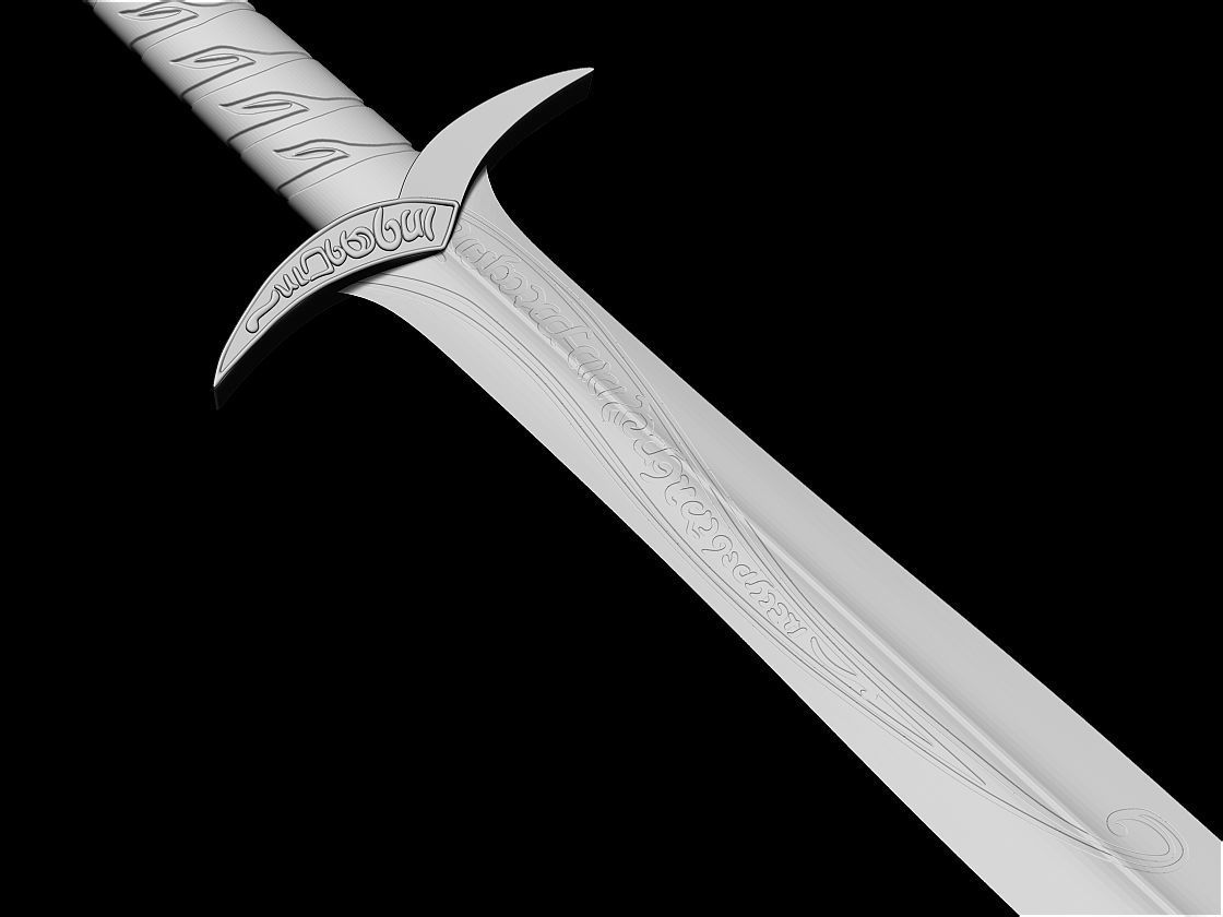 Frodo Bilbo Sword Sting lord of the rings 3D DIGITAL DOWNLOAD 3D print model_5