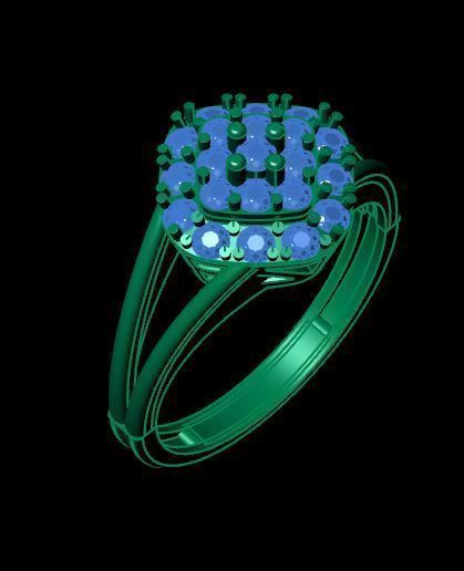 wedding ring  3D print model_8