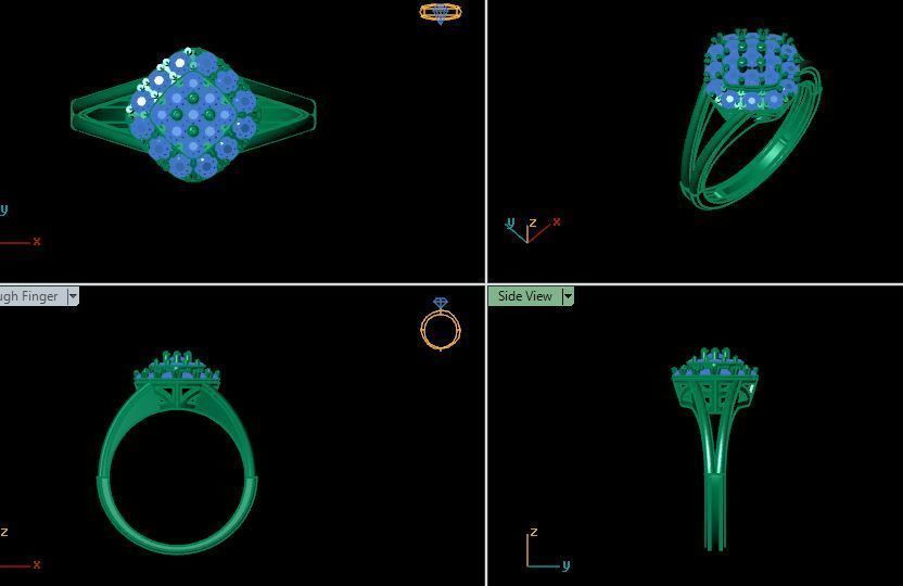 wedding ring  3D print model_12