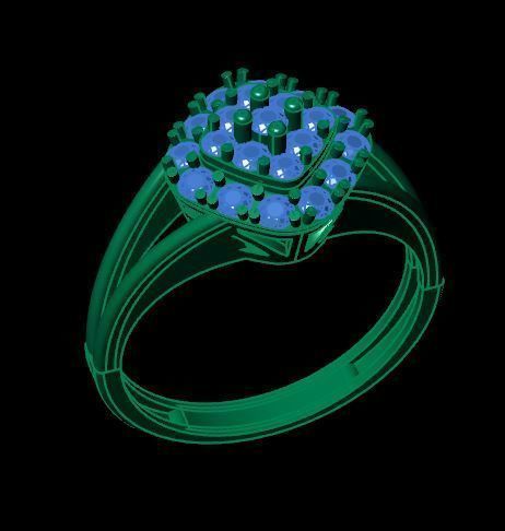 wedding ring  3D print model_7